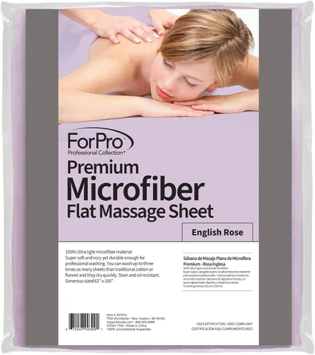Vista 6 de ForPro Professional Collection Sábana encimera de microfibra de alta calidad para mesas de masaje, ultraligera, resistente a las manchas y a