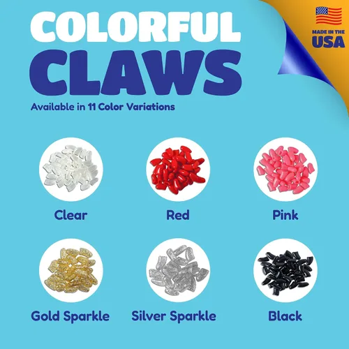 Vista 3 de Kit de fundas para uñas de perros y gatos Soft Claws, pequeñas y color plata brillante