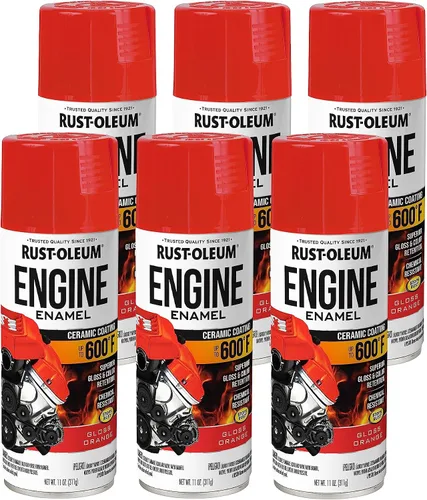 Vista 9 de Rust-Oleum 366428-6PK - Pintura en aerosol de esmalte para motor, 11 onzas, aluminio, (paquete de 6)