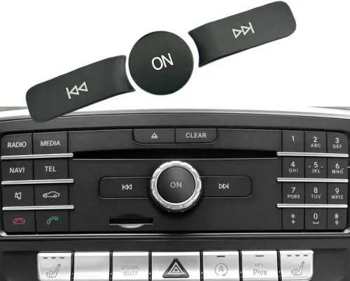 Vista 13 de Cubierta de botón de volumen ON para radio de automóvil, compatible con Mercedes Benz B C E G Clase W246 W204 W212 ML W166 CL/SL/CLA/CLS/SLK