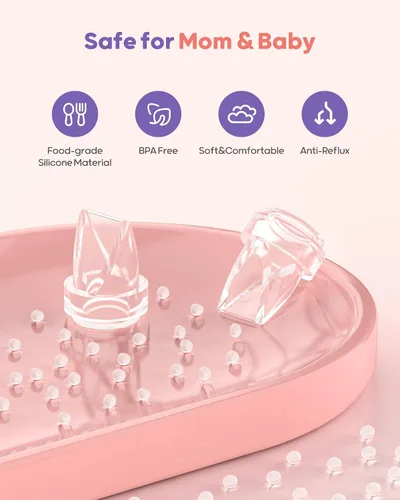 Vista 3 de Nuliie Accesorios para extractores de leche, válvulas de repuesto para extractor de leche portátil Nuliie eléctrico con bolsa de almacenamiento
