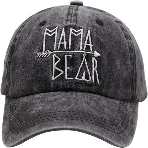 Vista 2 de KKMKSHHG Gorra de béisbol unisex de algodón teñido lavado ajustable para papá Logotipo Bordado Negro