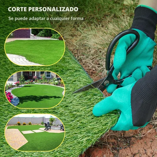 Vista 5 de LOOBANI Rollo de césped artificial sintético, césped artificial para baño de perro con agujeros de drenaje, alfombra de césped artificial
