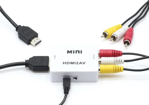 Vista 5 de THE CIMPLE CO - Kit convertidor HDMI a RCA para conectar digital a analógico - Convierte HDMI a RCA - Solo se convierte abajo, no funciona