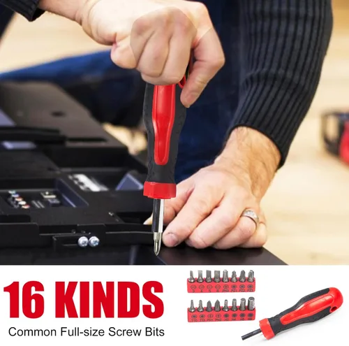 Vista 5 de Basic Home Kit de Herramientas Rojo - Juego de Herramientas de 38 Piezas con Cajas de Almacenamiento Portátiles para Reparación y Mantenimiento