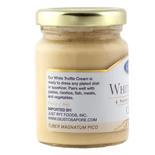 Vista 4 de Giusto Sapore Crema italiana de trufa blanca y parmigiano reggiano, 3.17 onzas, crema gourmet de trufa premium, importada de Italia y de propiedad
