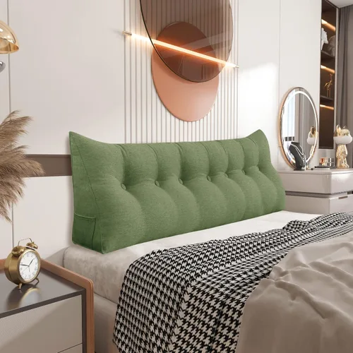Vista 8 de Almohada pequeña de cuña para cabecero, almohada de lectura para sentarse en la cama, respaldo de adulto, almohada triangular de refuerzo para sofá