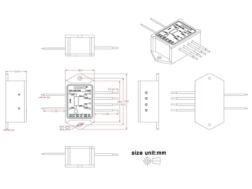 Vista 6 de OONO Módulo de Relé de Potencia DPST 1NO 1NC de 8Amp, Voltaje de Control AC/DC 5V