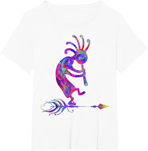 Vista 91 de Native American Kokopelli With Feather 2 - Camiseta Fan Fun, Negro, S
