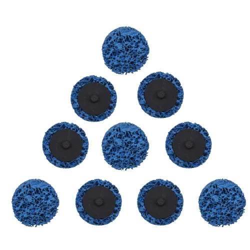 Vista 5 de 10 unidades de 2 pulgadas de rueda de disco azul limpia y tira apta para amoladoras angulares, pintura oxidada pulida limpia soldaduras