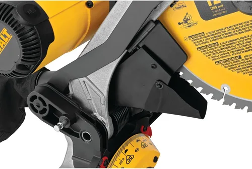 Vista 8 de DEWALT Sierra ingletadora, 12 pulgadas, doble bisel, compuesto, línea de corte XPS, 15 amperios (DWS716XPS)