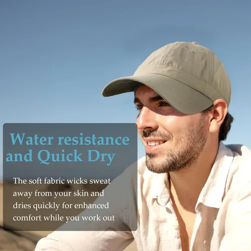 Vista 20 de Gorra de béisbol impermeable para hombre, sombrero de lluvia plegable para correr al aire libre, sombrero de pesca solar