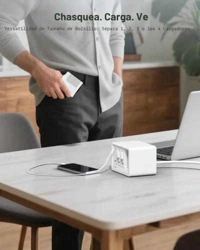 Vista 8 de Gitryin Estación de carga de escritorio 12 en 1 con 3 cargadores retráctiles tipo C y 1 cargador Lightning, concentrador de carga USB-C de 160 W