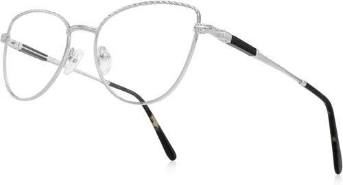 Vista 8 de RB. Pilot - Lentes de lectura retro de ojo de gato para mujer, con bloqueo de luz azul, lentes de computadora con bisagra de resorte