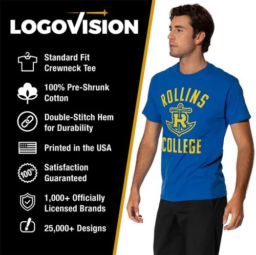 Vista 70 de LOGOVISION Official Collegiate One Color Distressed Logo Short Sleeve for Men & Women T Shirt Collection 3