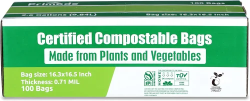 Vista 9 de Bolsas de compost, bolsas de basura compostables de 2.6 galones, bolsas compostables 100 bolsas de compost pequeñas para contenedor de encimera
