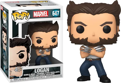 Vista 2 de POP Marvel: X-Men 20th Anniversary – Wolverine in Tanktop Funko Pop! Figura de vinilo (incluye funda protectora compatible con POP Box), multicolor
