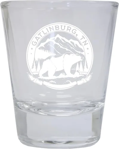 Vista 5 de Gatlinburg Tennessee - Vaso de chupito redondo (1.5 onzas), color verde