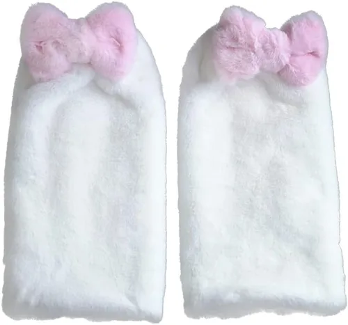 Vista 8 de Calentadores de piernas de invierno Kawaii de punto lindo subcultura media manga pie pierna calcetines calientes mujeres JK unform y2k regalo