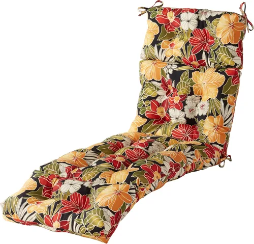 Vista 27 de Greendale Home Fashions Cojín para tumbona exterior de 72 x 22 pulgadas, Adobe Stripe