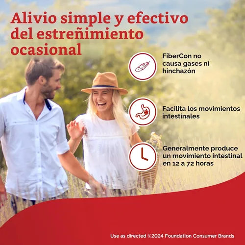 Vista 2 de FiberCon Cápsulas recubiertas de terapia de fibra, fibra insoluble segura, simple y cómoda para la irregularidad intestinal, alivio cómodo