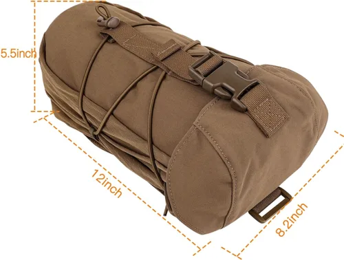 Vista 4 de Bolsa táctica Molle EDC Utilidad con cordón para revistas, bolsa universal compatible con Molle y cinturón