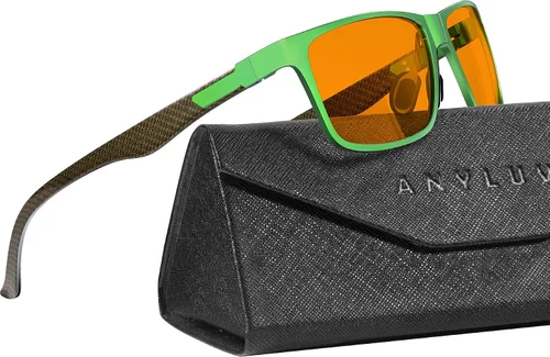 Vista 34 de ANYLUV Blue Light Glasses Men, Relieve Eyestrain and Eye Protection, Al-Mg Metal Computer Blue Light Blocking Glasses