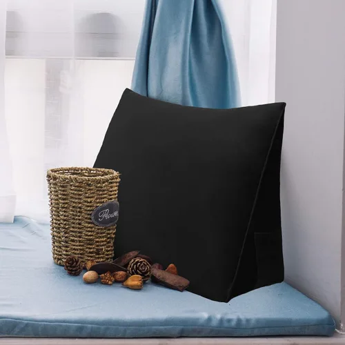 Vista 4 de Almohada de Cuña para Cabecero de Dormitorio, Almohada de Lectura para Dormitorio con Soporte para la Espalda para Sentarse en la Cama, Cojín Lumbar