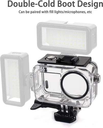 Vista 6 de OKFUN Carcasa impermeable de 164.0 ft/164 pies compatible con DJI Osmo Action 5 Pro Action4 Action3 protección de buceo cubierta protectora