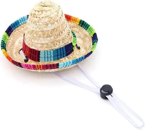 Vista 2 de Sombrero para perro, disfraz divertido para perro, ropa de chihuahua, decoraciones de fiesta mexicana