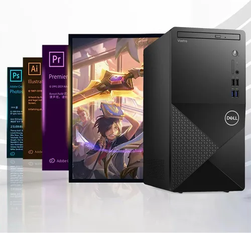 Vista 3 de Dell Vostro 3910 Computadora de escritorio Procesador Intel de 12.ª generación de 4 núcleos 16 GB de RAM DDR4 SSD de 256 GB + disco duro de 1