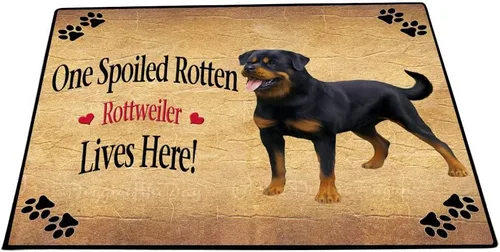 Vista 19 de Doggie of the Day Rottweiler Dogs Floor Mat - 4th of July Independence Day - Best Dog Doormat - Protector Decor - Unique Portrait Art - Premium