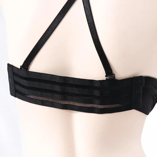 Vista 2 de Leadigol Correa de silicona antideslizante para mujer, correa de sujetador transparente, transparente, sin espalda, extensor de sujetador elástico