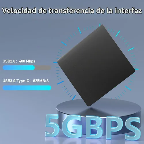 Vista 3 de wintale Blu Ray Burner Externo, USB 3.0 y Tipo-C Unidades Blu-ray externas