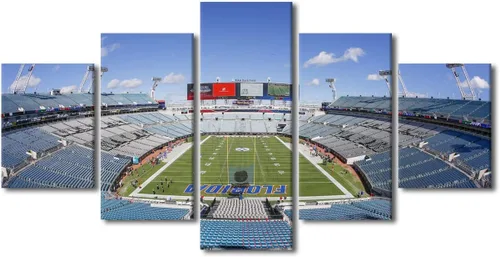 Vista 41 de TUMOVO Allegiant Stadium Arte de Lienzo para Pared de Sala de Estar Equipo de Fútbol Americano Pintura Moderna Nevada Las Vegas Cuadro Deportivo