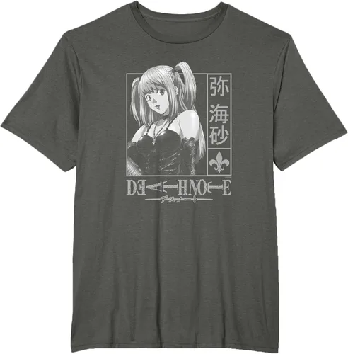 Vista 4 de Death Note Camiseta de anime Misa Kanji Frame Negro