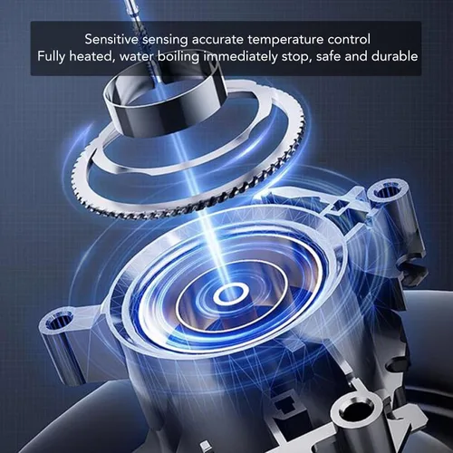 Vista 8 de Zerodis Hervidor eléctrico, hervidor de té de ebullición rápida de 2 litros con forro de acero inoxidable, apagado automático, caldera de agua