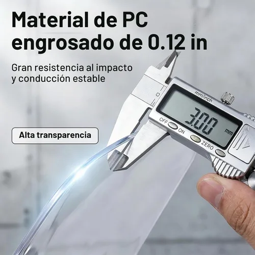 Vista 3 de Minho Parabrisas Universal para Motocicleta en Material PC, Grosor Mejorado de 3 mm y Dimensiones Mejoradas para Rendimiento Óptimo, 15.7" * 18
