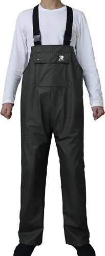Vista 5 de RainRider Workwear Bib Pantalones de lluvia para hombres y mujeres Heavy Duty Pantalones de trabajo impermeables Pantalones de pesca monos