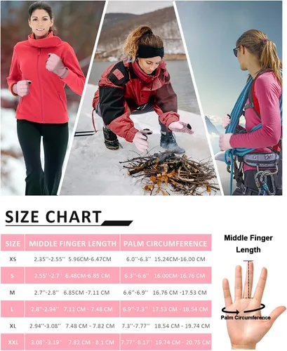 Vista 6 de RIGWARL Guantes de invierno impermeables para clima frío de 40 F a 65 F para hombres y mujeres, pantalla táctil