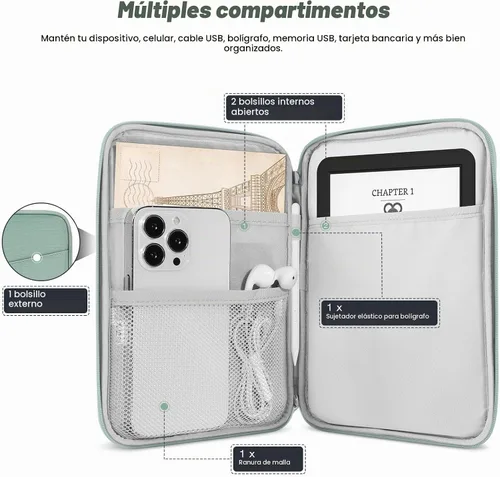 Vista 3 de MoKo Funda Protectora para eReader de 6-7" para ereader Colorsoft Signature Edition de 7", Completamente Nuevo eReader de 6" 11ª Gen 2022/10ª Gen