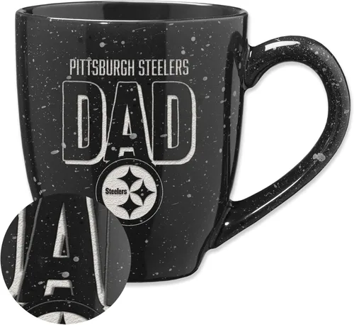 Vista 12 de Rico Industries NFL Football #1 Dad 16 oz Team Color Laser Engraved Ceramic Coffee Mug