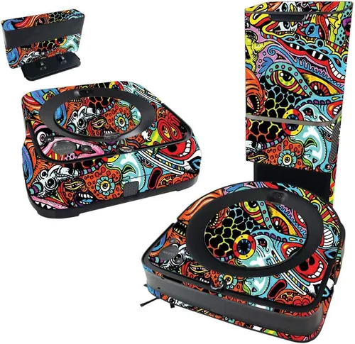 Vista 9 de MightySkins Skin compatible con iRobot Roomba s9+ Vacuum & Braava Jet m6 Bundle – Storm Cloud, funda de vinilo duradera y única Fácil de aplicar