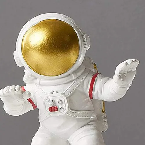 Vista 3 de Estatua de astronauta de resina, figura de astronauta, estatuas de astronauta, modelo de escultura para regalos para el hogar, recuerdos, caja