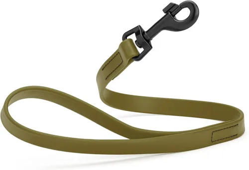 Vista 15 de Dogline Biothane - Correa impermeable para perro, tejido de nailon con revestimiento fuerte, con herrajes negros, a prueba de olores, fácil