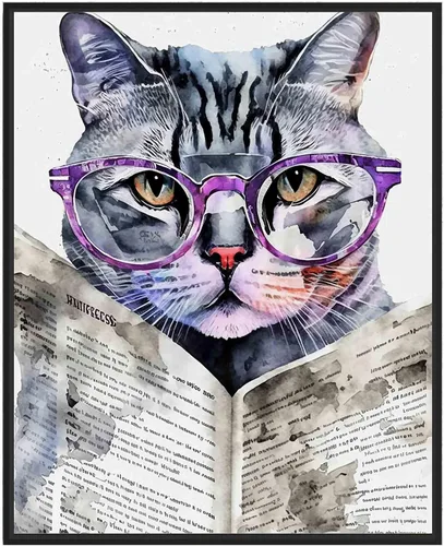 Vista 24 de WIldlife - Póster impreso de pez pescador, impresiones abstractas de animales de acuarela, obras de arte de naturaleza para sala de estar