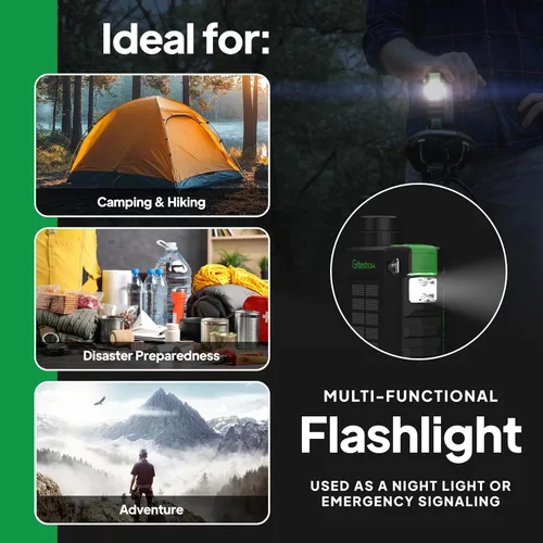 Vista 8 de Greeshow Filtro de Agua Eléctrico Portátil para Acampar - Alimentado por Energía Solar, Manivela Manual, Carga USB, Purificador de Agua