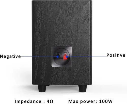 Vista 6 de Subwoofer pasivo de 6.5 pulgadas, potencia de 100 W, graves pesados, potente sonido, fibra sintética, material de madera, altavoz pasivo para cine