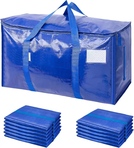 Vista 40 de TICONN Paquete de 2 bolsas de mudanza extra grandes resistentes con cremalleras y asas de transporte, bolsas de almacenamiento duraderas