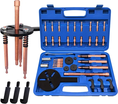 Vista 9 de Juego de extractores de engranajes, 13 piezas, kit de extractor de rodamientos grandes, extractor de engranajes de 2 mandíbulas y 3 mandíbulas